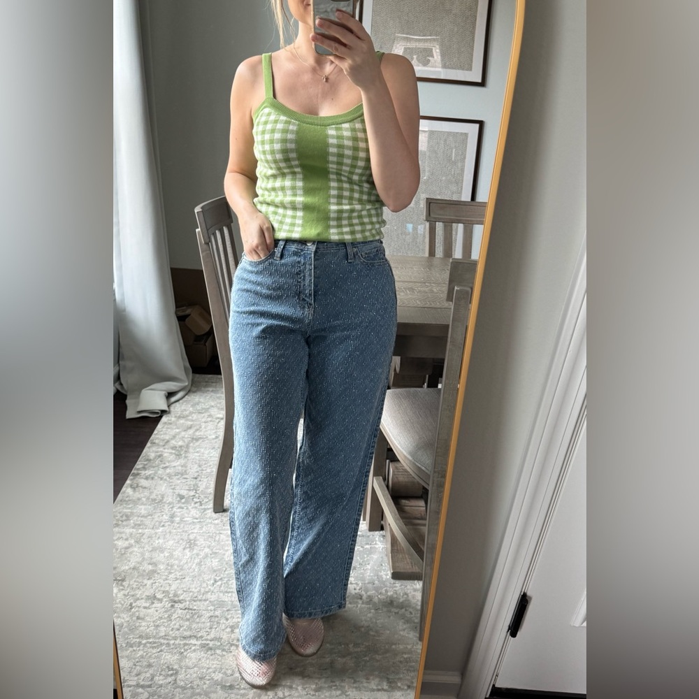 St Patrick’s Spring Green Checkered Women's Top - Picture 8 of 11